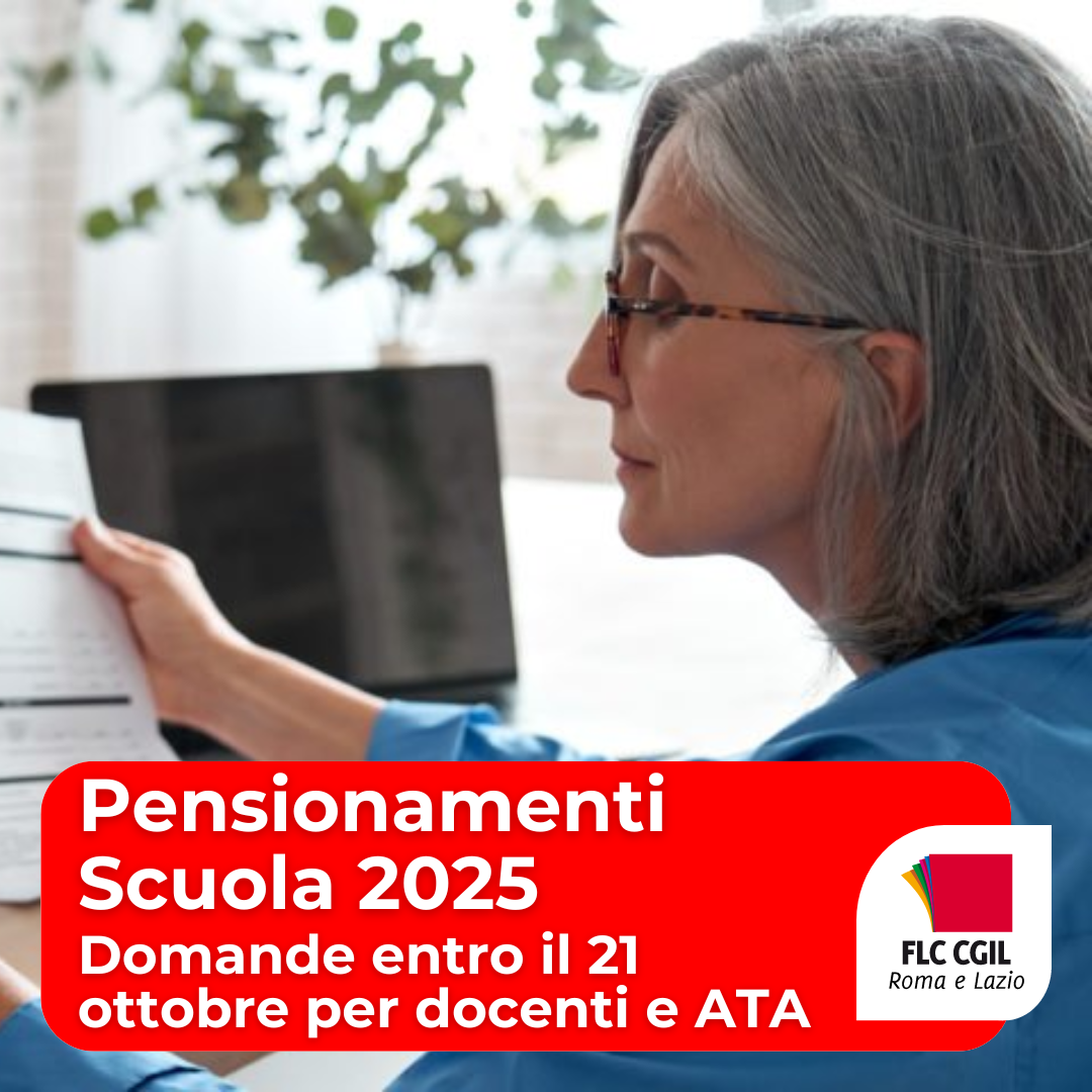 Domande pensionamenti scuola 2025 per Docenti e ATA entro il 21 ottobre